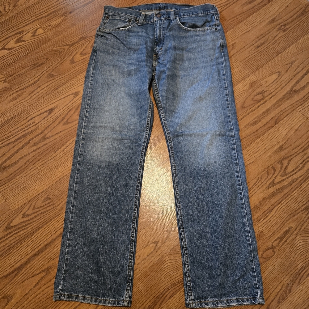 Levis 559 Jeans Men Denim Medium Wash Relaxed Straight Fit Cotton Casual 34 X 32
